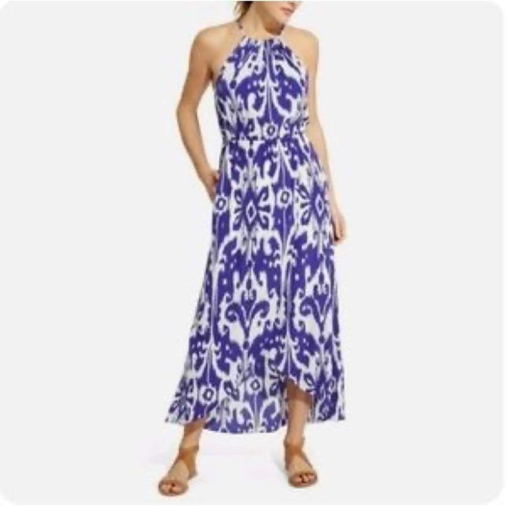 Athleta Ikat Bloom Ripple Maxi Dress